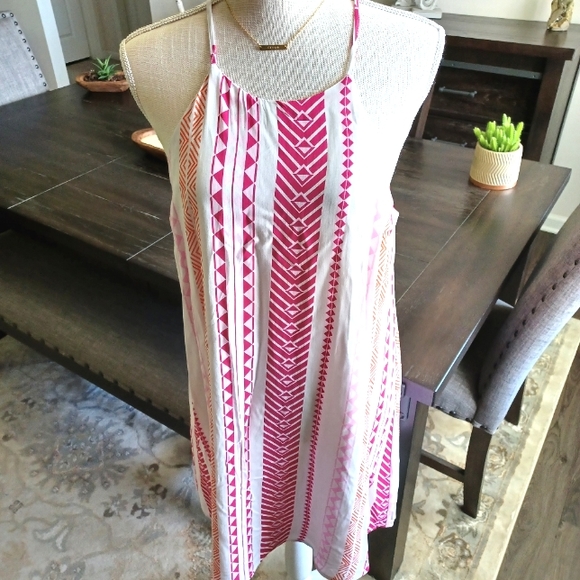 Emily Wonder Sleeveless Geometric Print Summer Sheath Dress - Picture 4 of 12